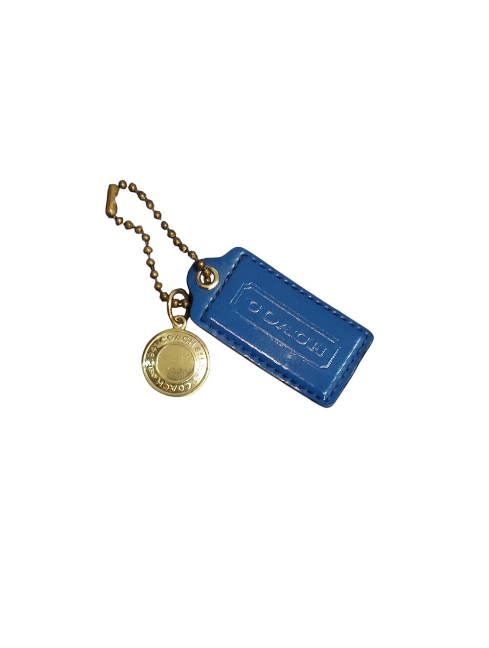 Coach Hangtag Set With Brass Hardware Measures 2.25" X 1.25" & .75" Across